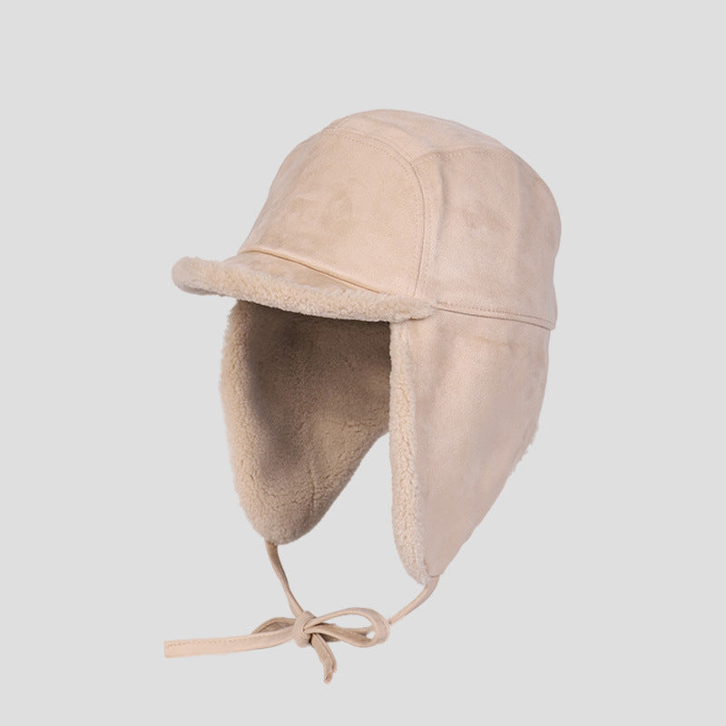 Suede Women's Ear Protection Windproof and Coldproof Hat