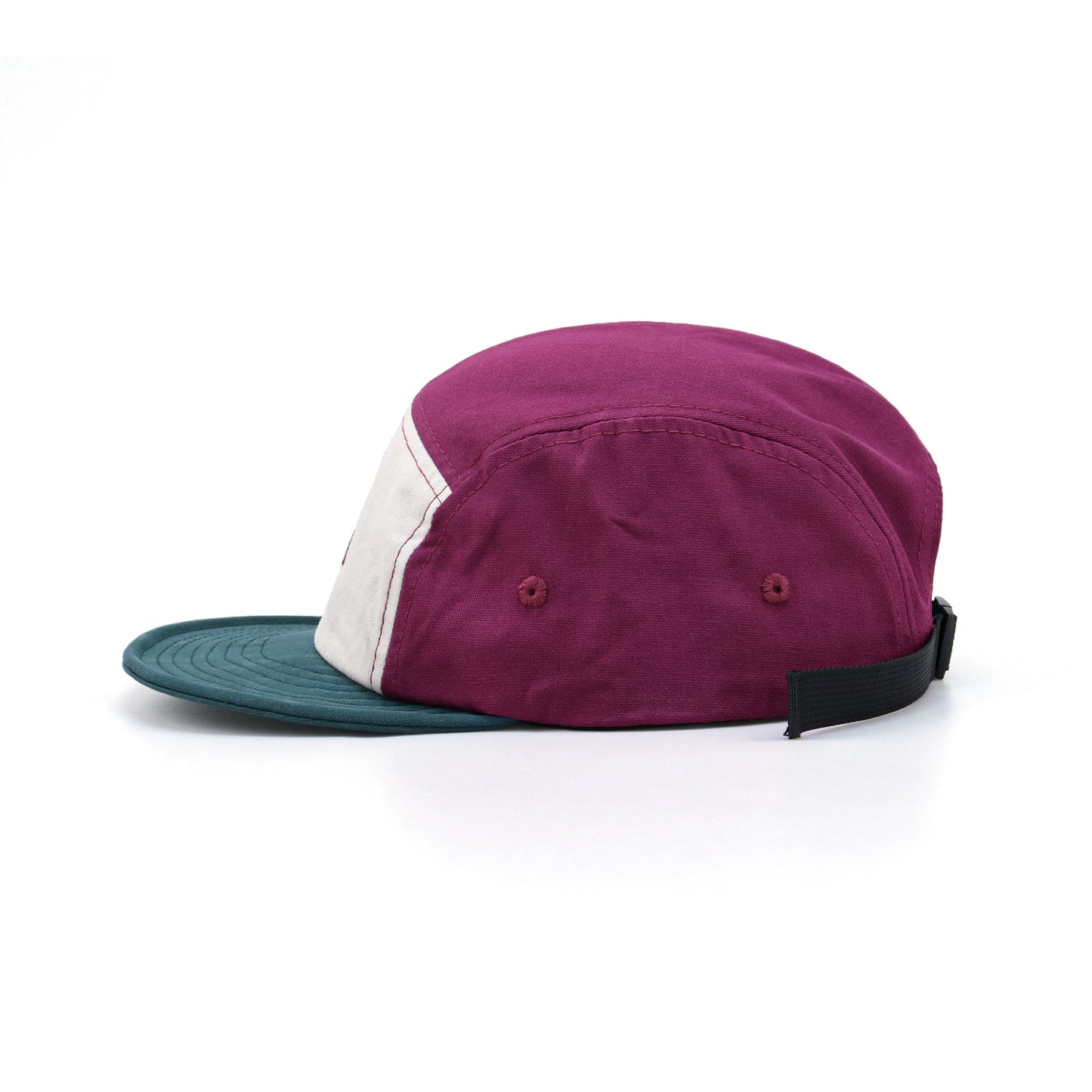 Casquette à 5 panneaux à visière souple et coutures contrastées
