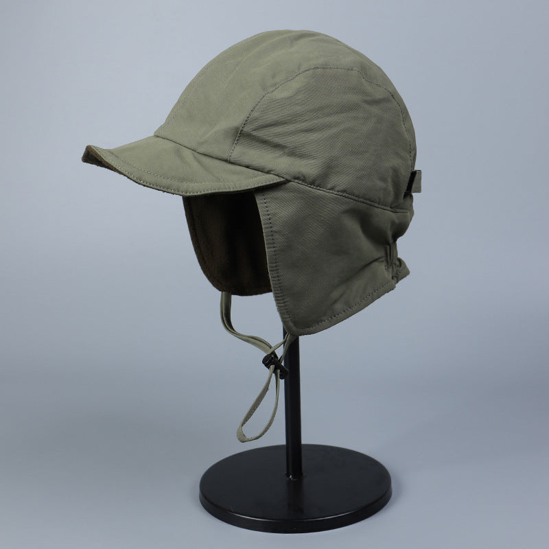 Outdoor Polar Fleece Lined Warm Nylon Water-Repellent Ski Ear Protection Hat