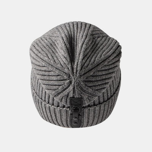 Core-spun Yarn Wool Ski Hat Solid Color Warm Head Wrap Hat