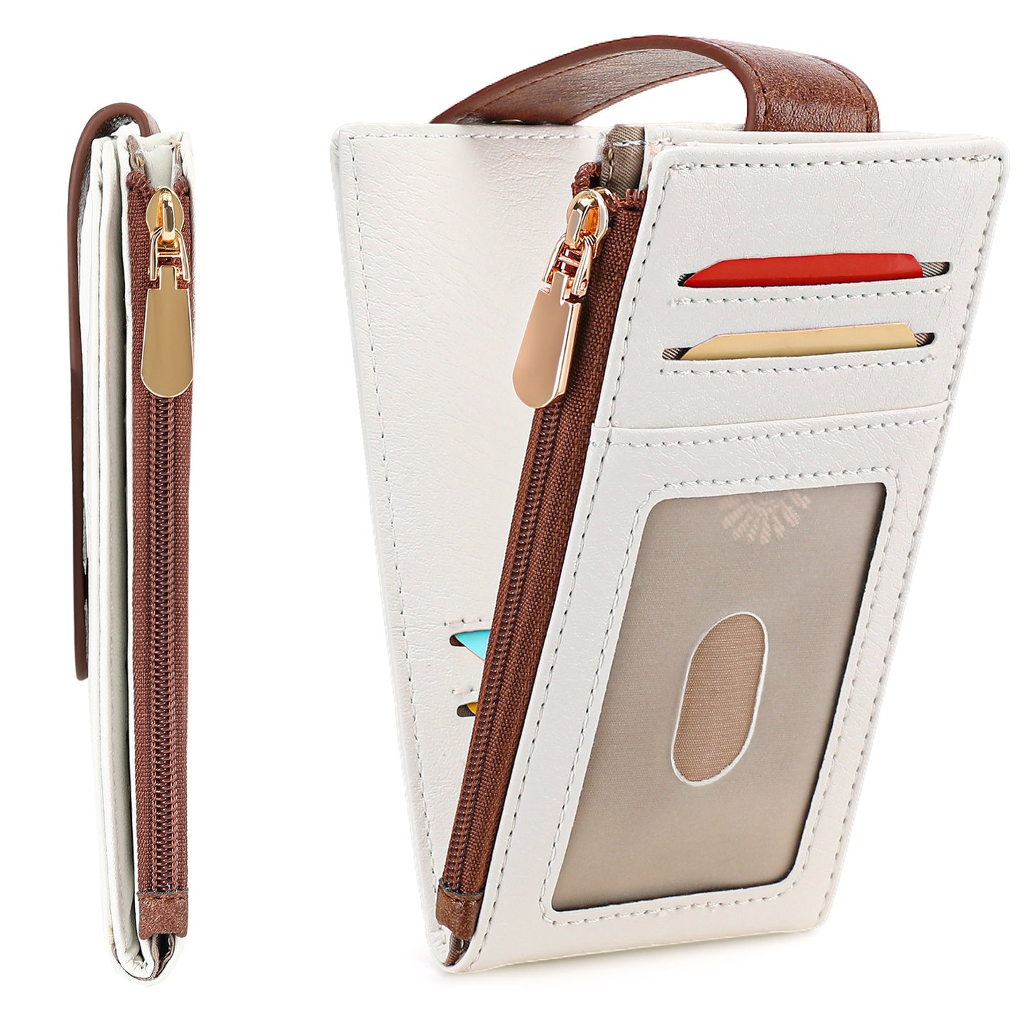Gift Box Double Zipper Card Holder Multi-Card Slot RFID Anti-Magnetic Card Sleeve Coin Purse