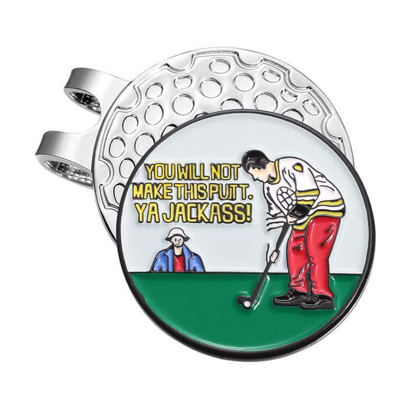 Girl Series Mark GOLF Metal Magnetic Cartoon Ball Position Hat Clip