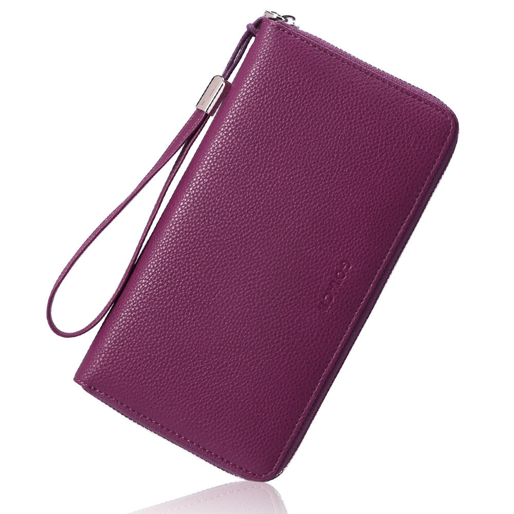 RFID Large Capacity Clutch Bag PU Bank Card Holder Wallet