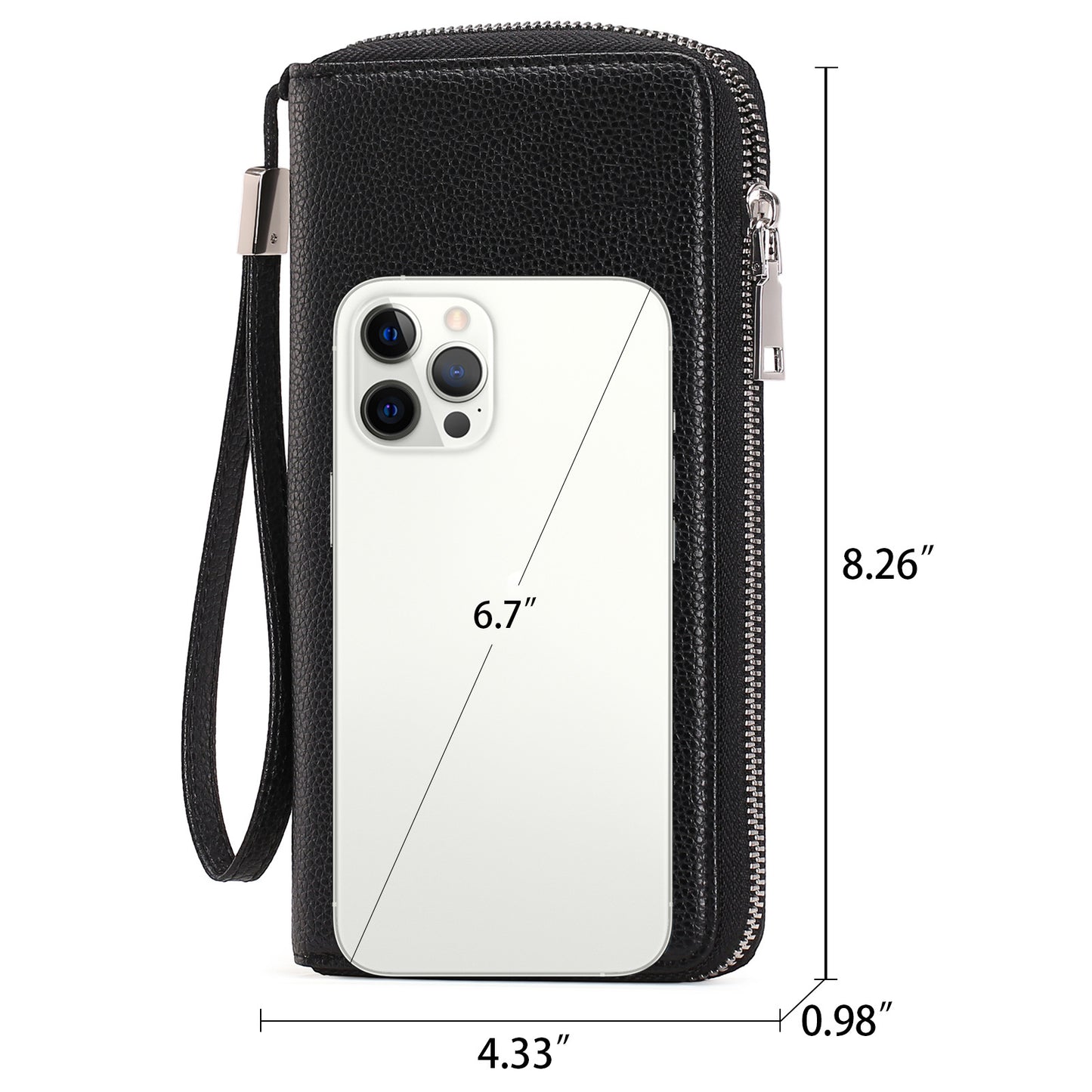 RFID Large Capacity Clutch Bag PU Bank Card Holder Wallet