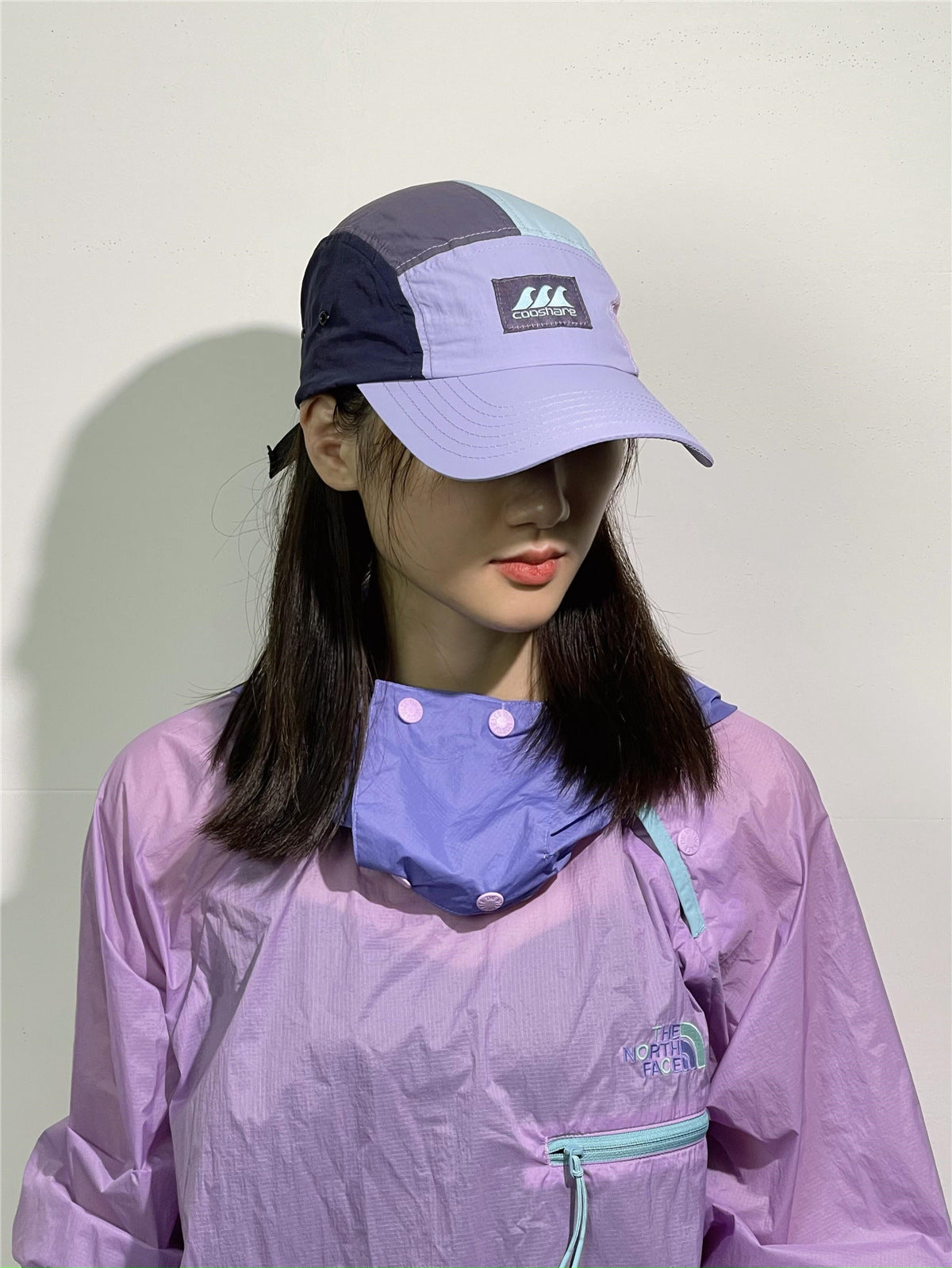 Casquette à 5 panneaux à séchage rapide et légère, de couleur assortie