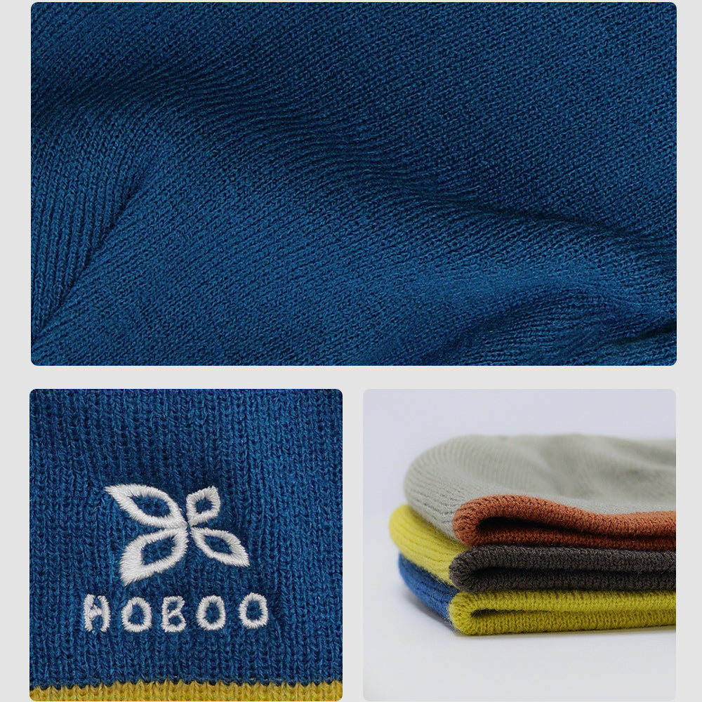 Big Head Stretchy Knit Beanie Unisex - Winter Warm Pull-On Hat for Skiing Hiking Outdoor Adventures