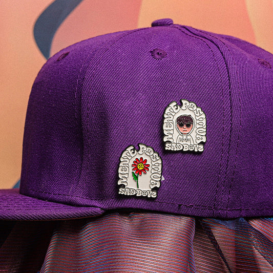 Creative Anime Character Hat Badge Sunflower Shape Letter Pin Hat Clip