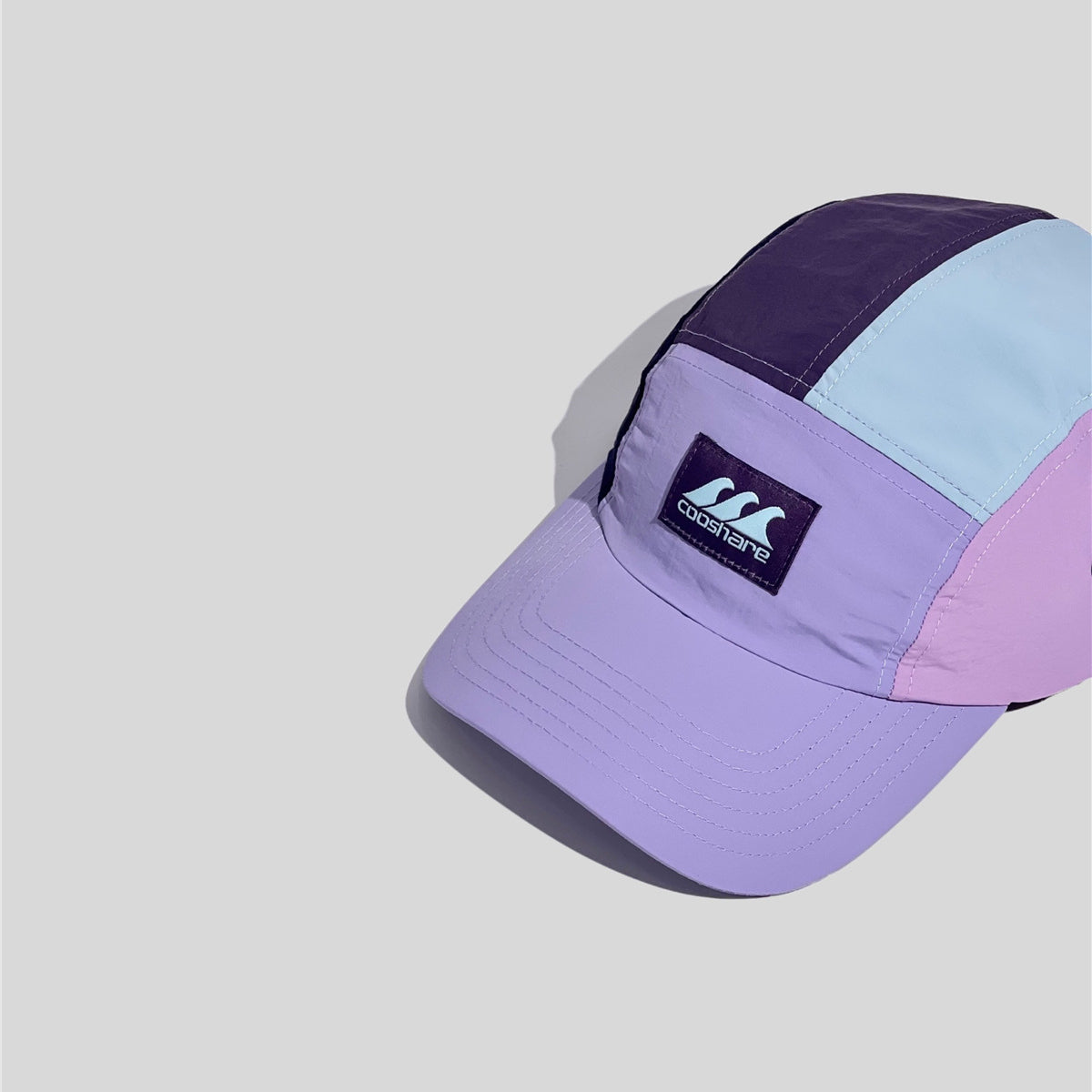 Casquette à 5 panneaux à séchage rapide et légère, de couleur assortie