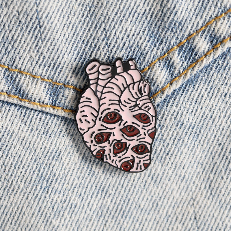 Exaggerated Heart Brooch