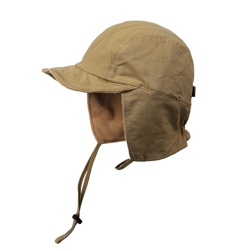 Outdoor Polar Fleece Lined Warm Nylon Water-Repellent Ski Ear Protection Hat