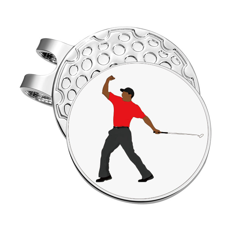 Golf Series GOLF Metal Magnetic Cartoon Ball Position Marker Personalized Hat Clip