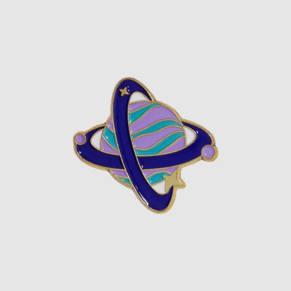 Space Alloy Brooch Planet Metal Badge