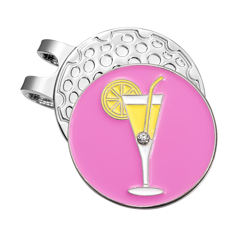 Girl Series Mark GOLF Metal Magnetic Cartoon Ball Position Hat Clip