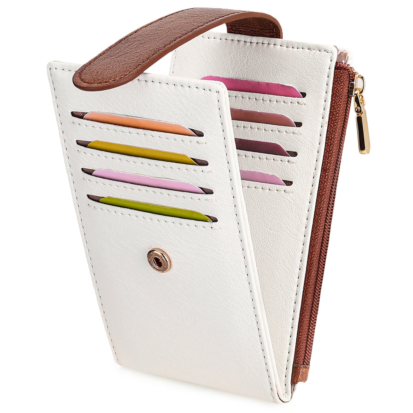 Gift Box Double Zipper Card Holder Multi-Card Slot RFID Anti-Magnetic Card Sleeve Coin Purse