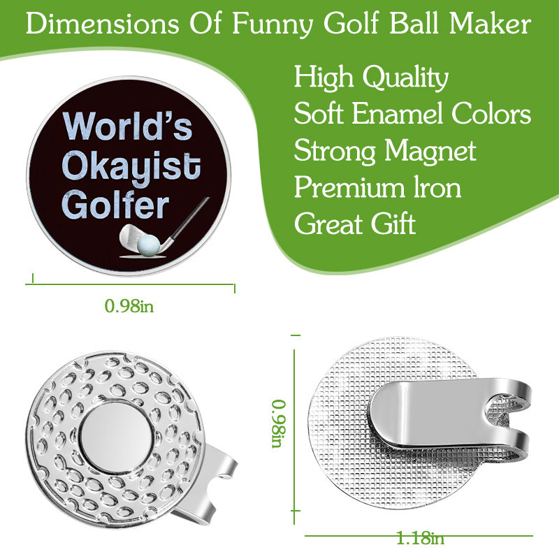 GOLF Metal Magnetic Ball Position Marker Personalized Golf Hat Clip Decoration