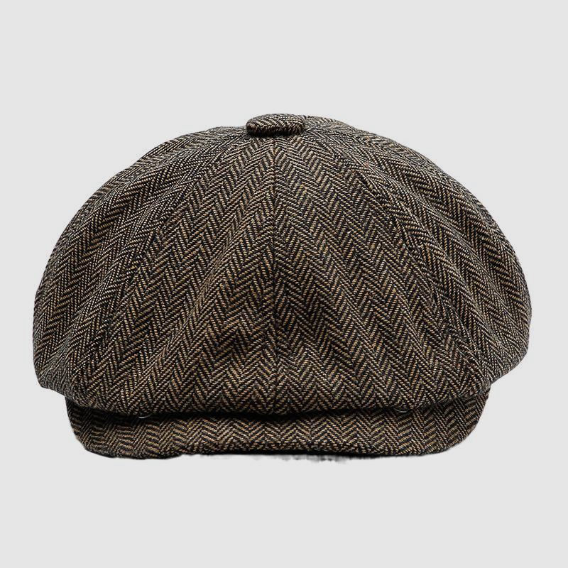 Herringbone Twill Flat Cap