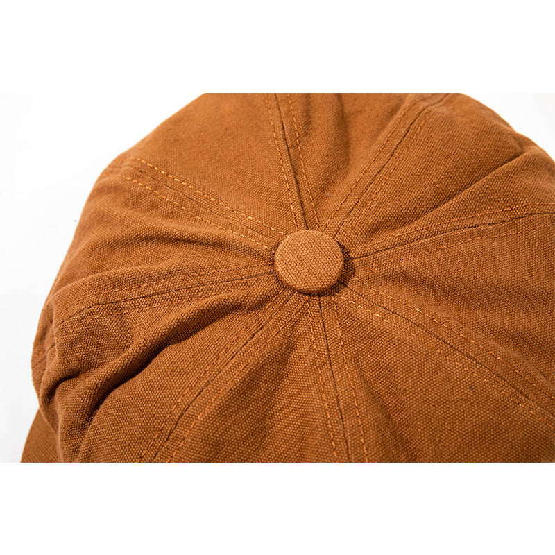 Autumn and winter cotton solid color simple flat cap