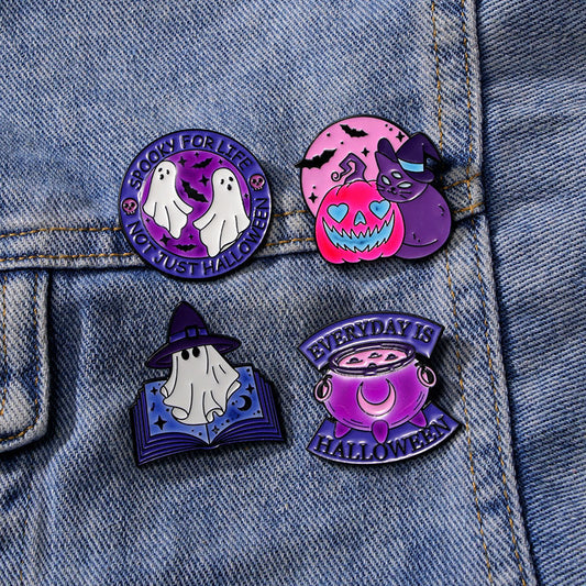 Halloween Luminous Badge Alloy Fluorescent Brooch