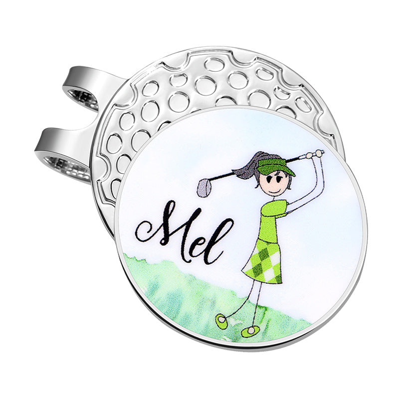 GOLF Metal Magnetic Ball Position Marker Personalized Golf Hat Clip Decoration