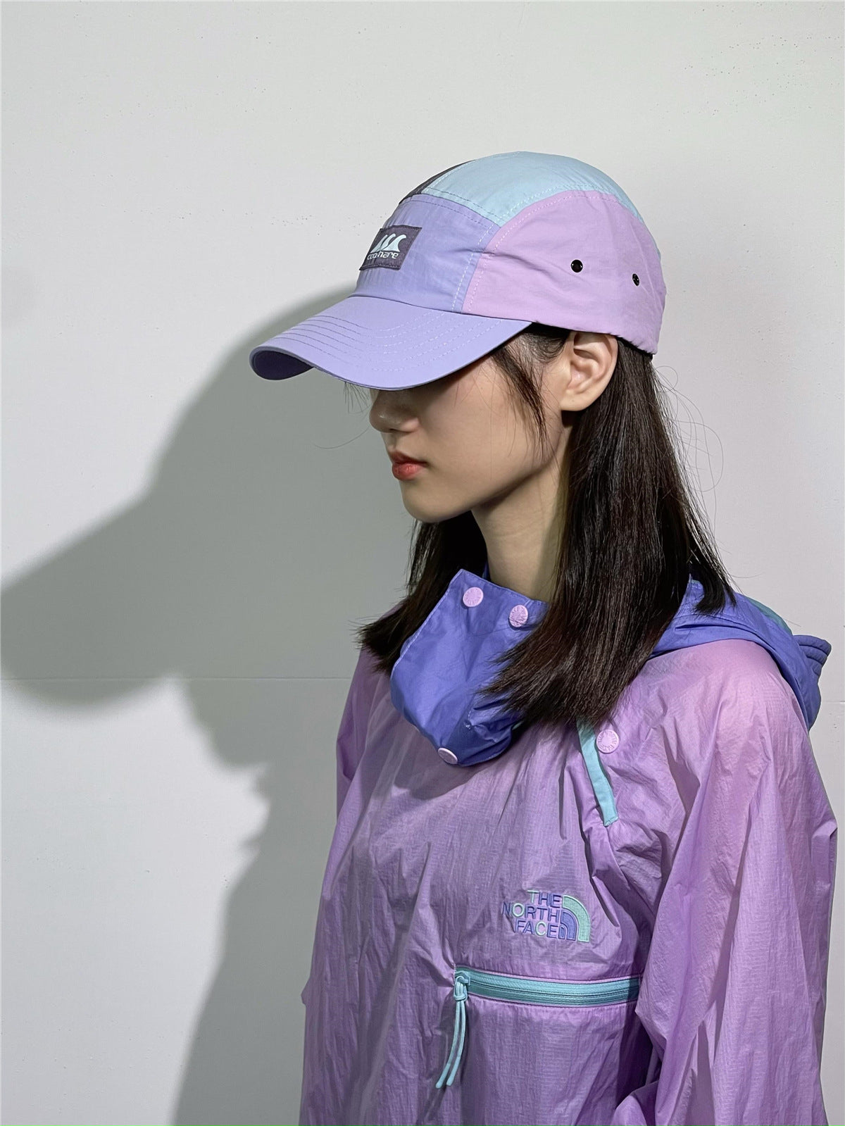 Casquette à 5 panneaux à séchage rapide et légère, de couleur assortie