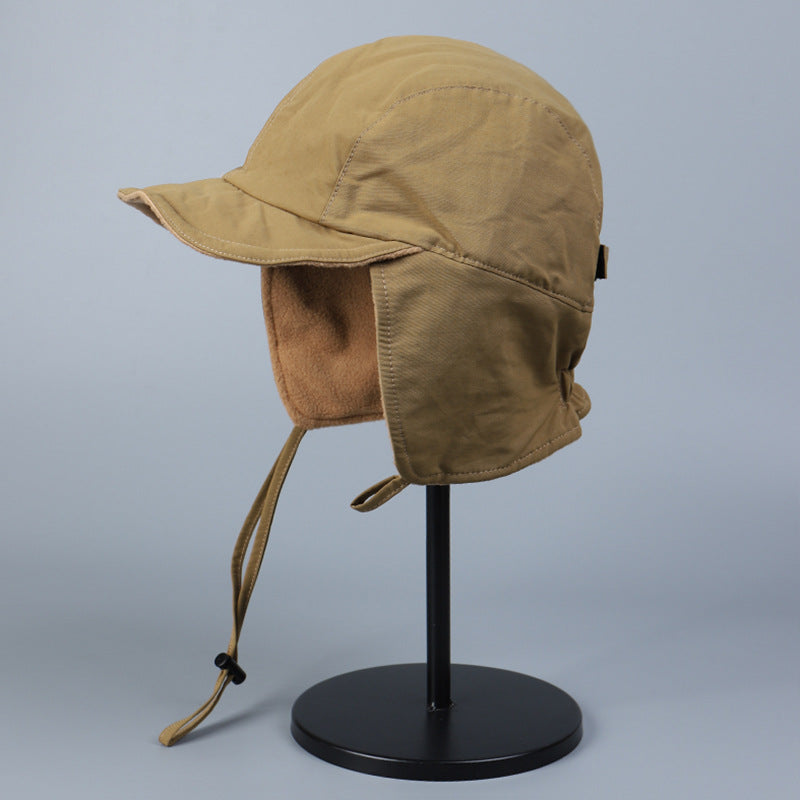Outdoor Polar Fleece Lined Warm Nylon Water-Repellent Ski Ear Protection Hat