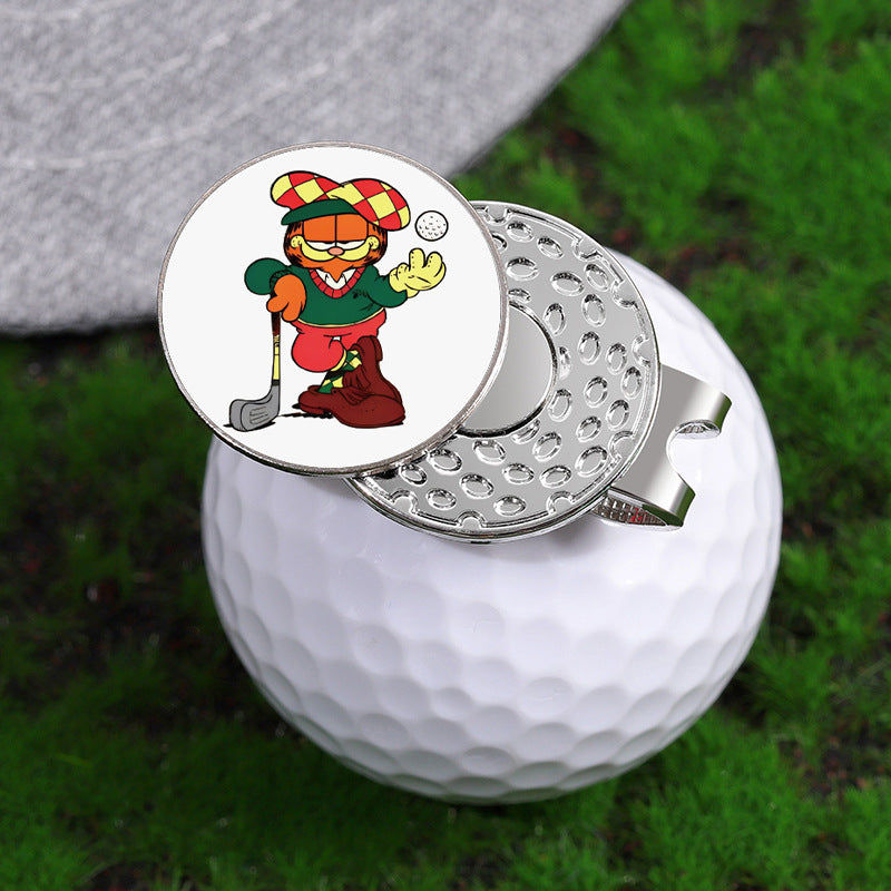 GOLF Metal Magnetic Cartoon Ball Position Marker Hat Clip
