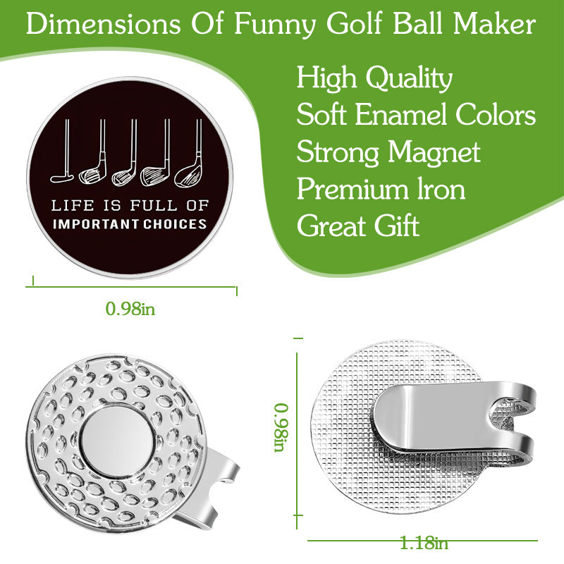 GOLF Metal Magnetic Ball Position Marker Personalized Golf Hat Clip Decoration