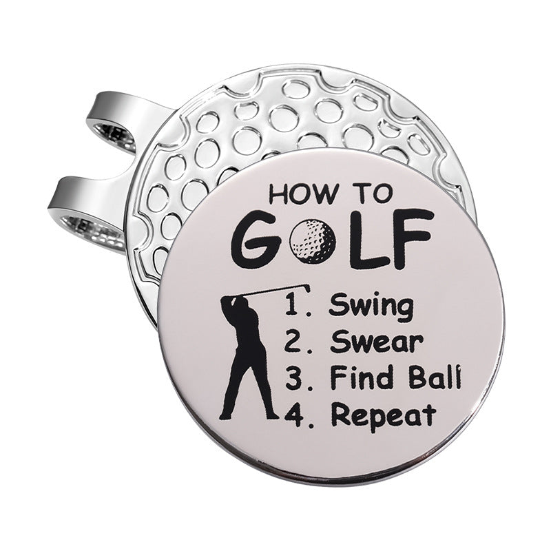 Golf Style Magnetic Metal Hat Clip Detachable Magnetic Round Ball Position Marker