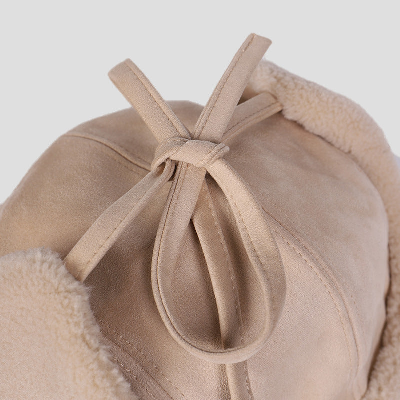 Suede Women's Ear Protection Windproof and Coldproof Hat