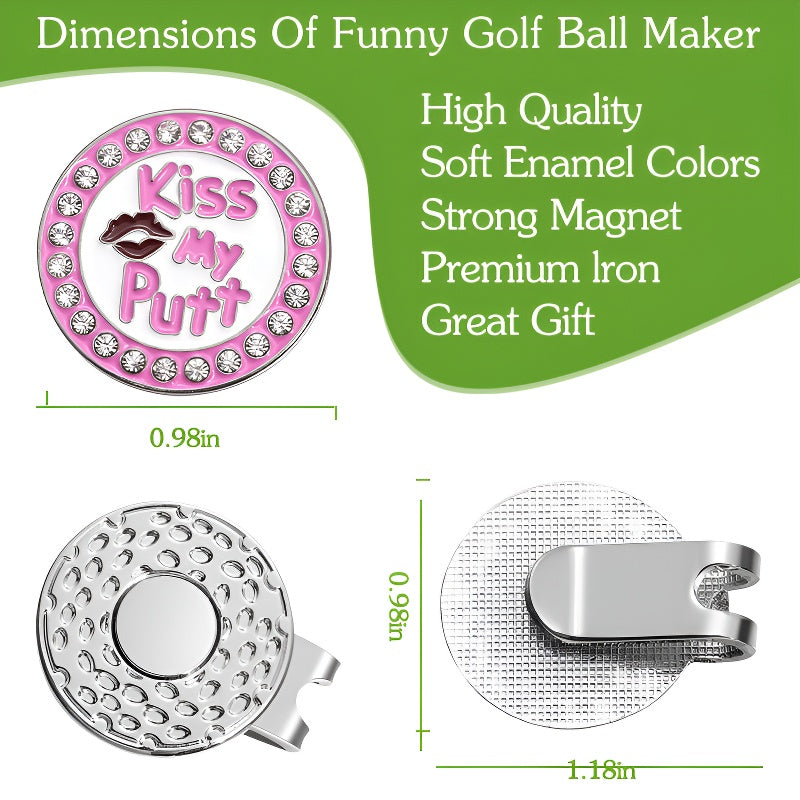 Girl Series Mark GOLF Metal Magnetic Cartoon Ball Position Hat Clip