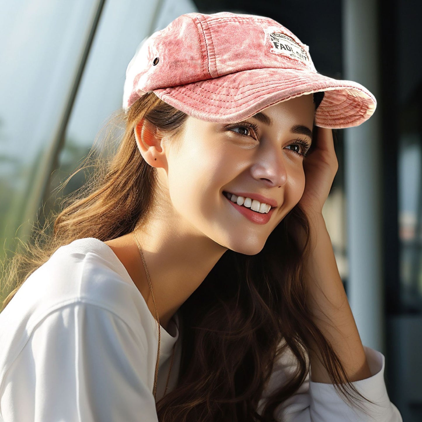 Verwaschene 5-Panel-Kappe mit Batikmuster
