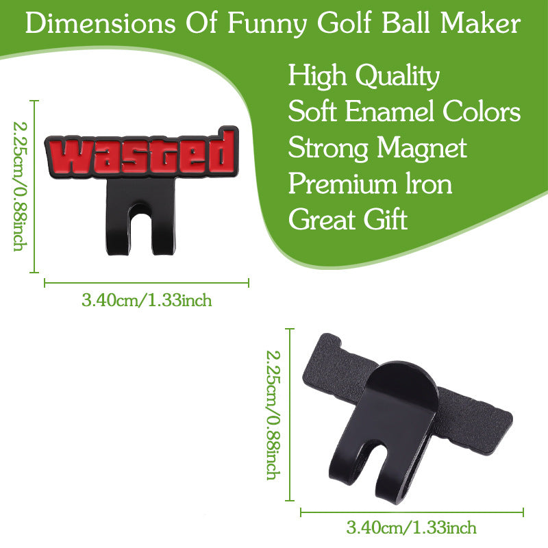 GOLF Metal Magnetic Ball Position Marker Personalized Golf Hat Clip Decoration