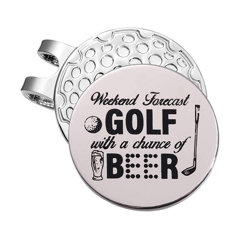 Golf Style Magnetic Metal Hat Clip Detachable Magnetic Round Ball Position Marker