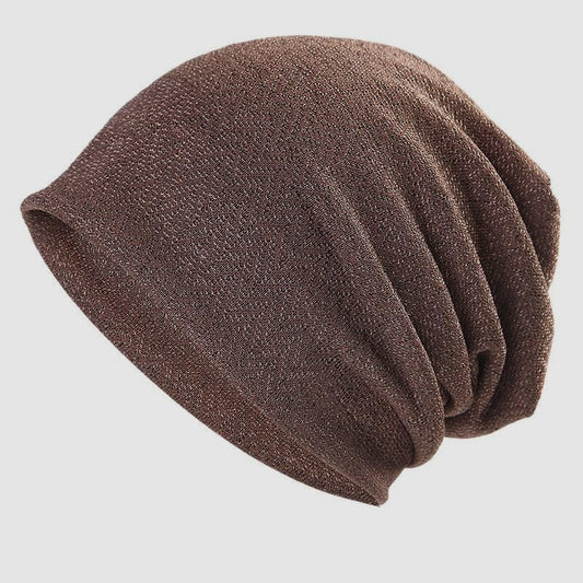 Spring and Autumn Hollow Breathable Sleeve Cap Solid Color Toque Sun-Proof and Breathable
