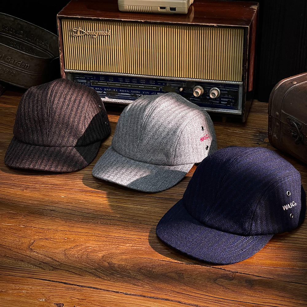 Vintage Workwear Wool Fleece 5 panel Cap