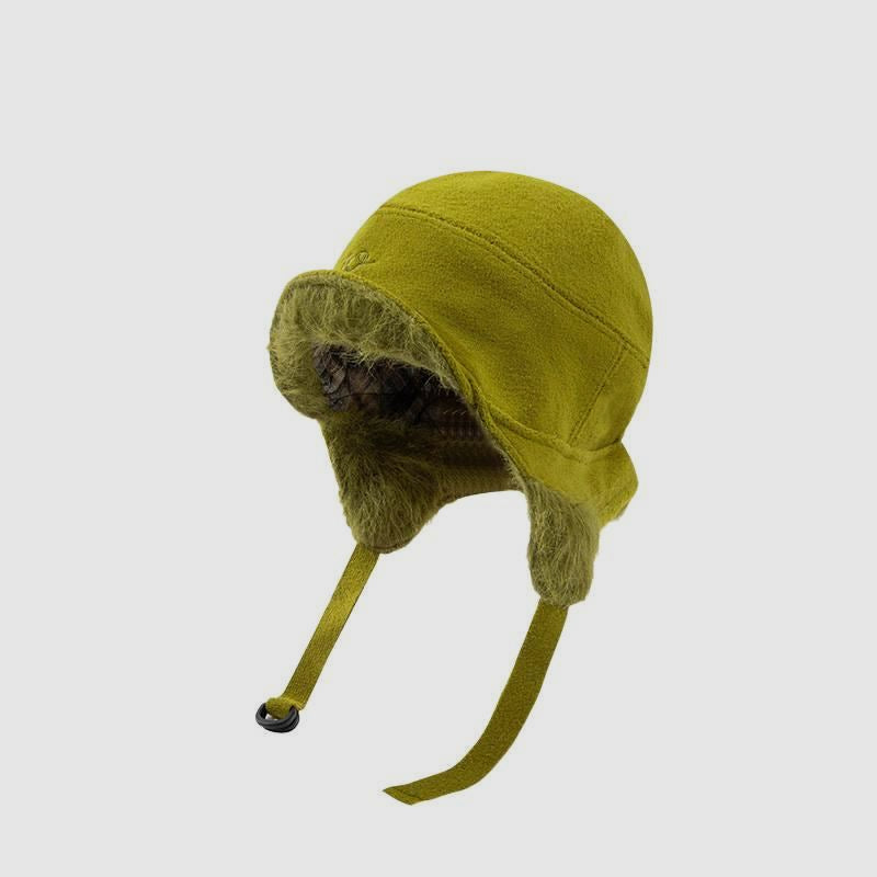 Line Doodle Embroidered Aviator Hat