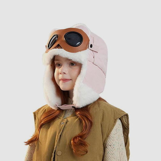 Children's Trapper Winter Windproof Cold Protection Goggles Flight Hat