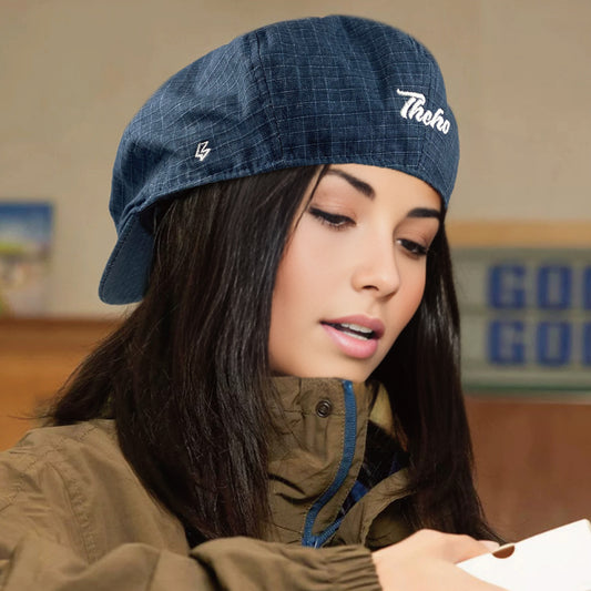 Plaid Anti-Wear Flat Cap