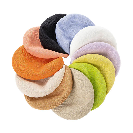 Summer Washi Beret Knitted Breathable Three-Dimensional Painter Hat