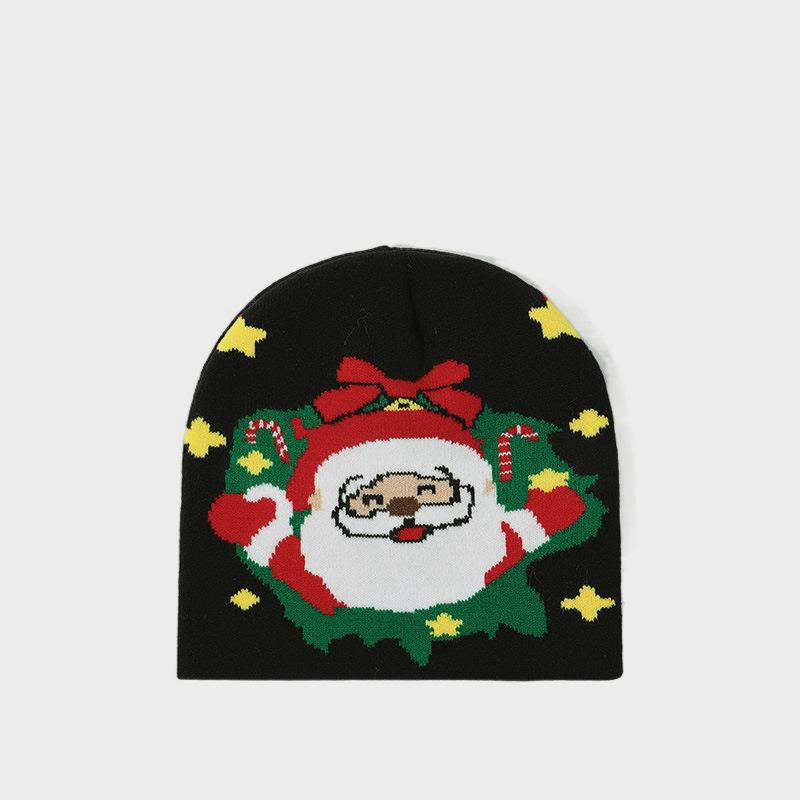 Christmas woolen knitted hat for warmth and cold protection
