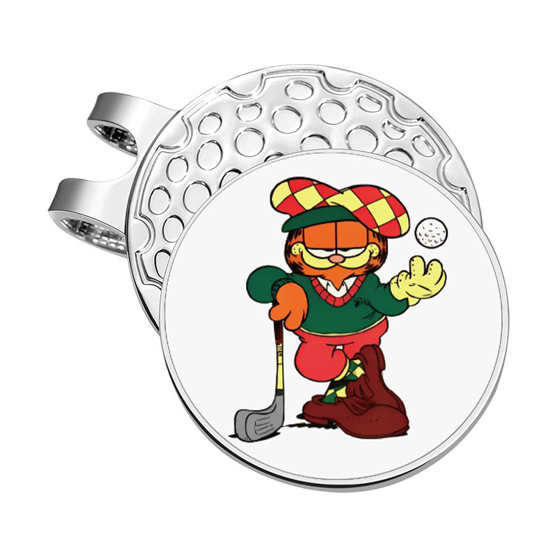 GOLF Metal Magnetic Cartoon Ball Position Marker Hat Clip