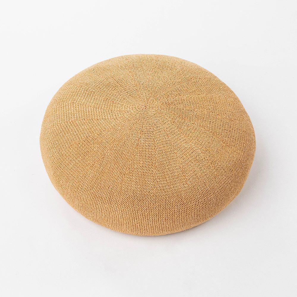 Summer Washi Beret Knitted Breathable Three-Dimensional Painter Hat