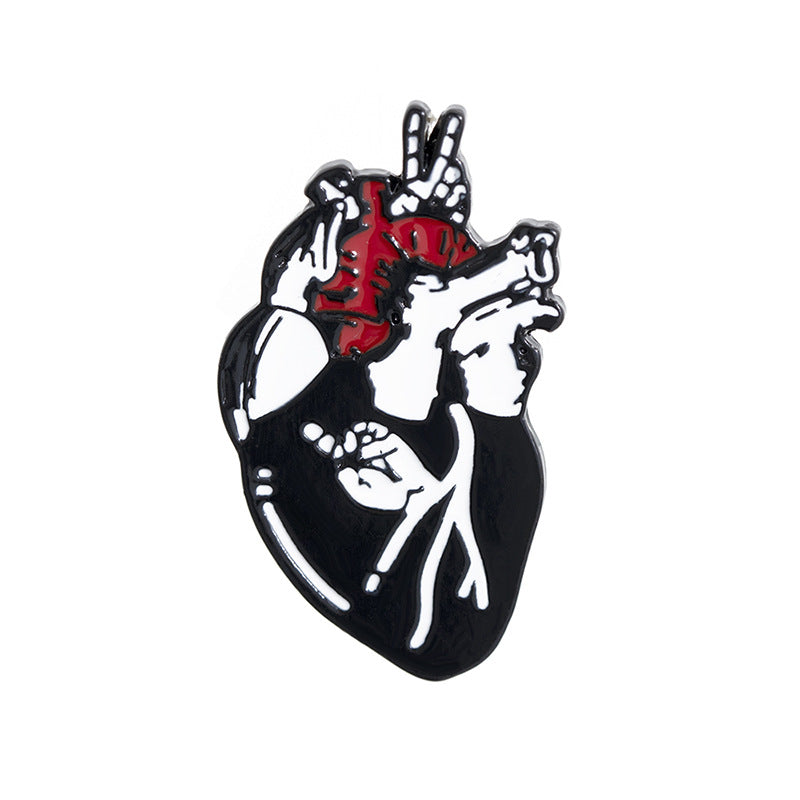 Exaggerated Heart Brooch