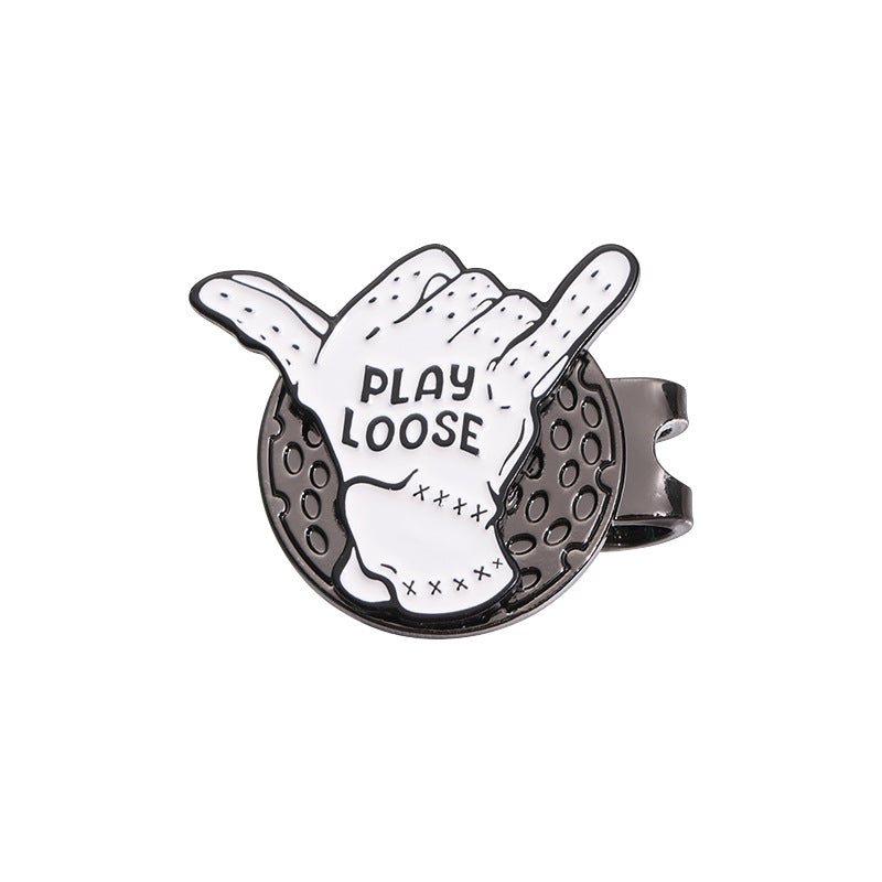 Girl Series Mark GOLF Metal Magnetic Cartoon Ball Position Hat Clip