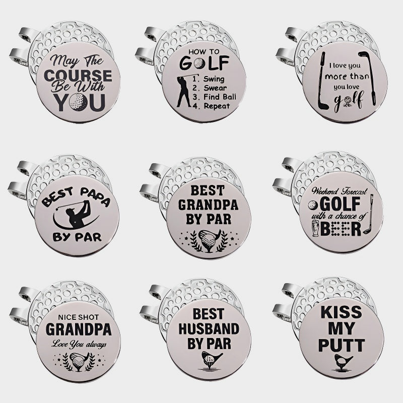 Golf Style Magnetic Metal Hat Clip Detachable Magnetic Round Ball Position Marker