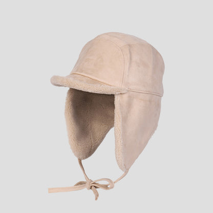 Suede Women's Ear Protection Windproof and Coldproof Hat