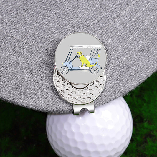 Cartoon Magnetic Metal Hat Clip with Detachable Ball Position Mark