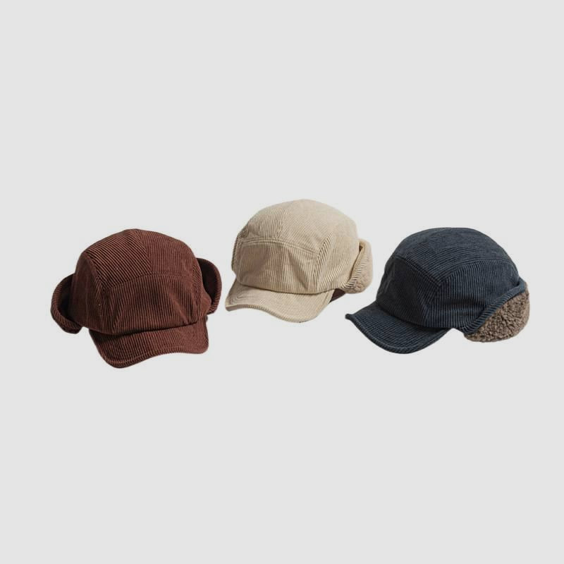 Retro Corduroy Winter Hat