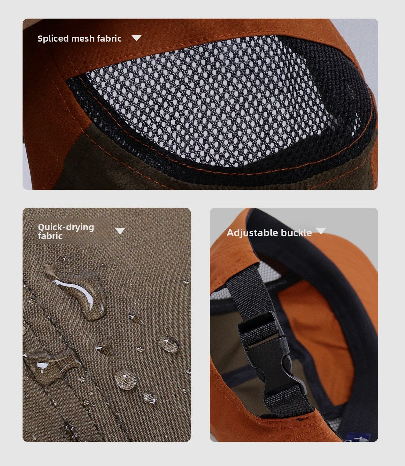 Mesh Quick-Dry 5-Panel Baseball Cap