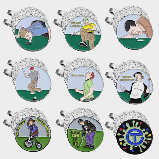 Mark Metal Magnetic Cartoon Ball Position Marker Personalized Golf Hat Clip